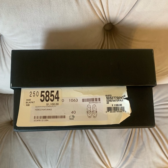 Gucci Princetown Leather Lambs Fur Bees and Stars Horsebit Loafers Flats 9 - Picture 9 of 9